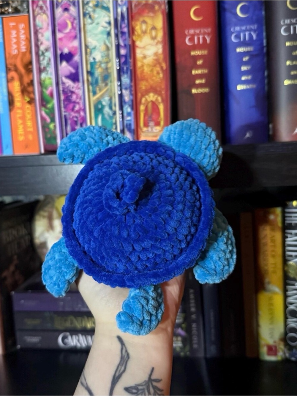 Handmade Crochet Blueberry Turtle